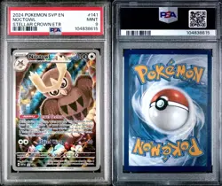 2024 POKEMON SVP EN-SV BLACK STAR PROMO #141 NOCTOWL STELLAR CROWN ETB PSA 9 - Image 3