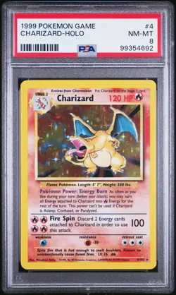 1999 POKEMON GAME #4 CHARIZARD-HOLO PSA 8 - Image 1
