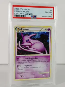 Espeon - POKEMON - Call of Legends - #4 - Rare Holo - 2011 - PSA 8 - Image 2