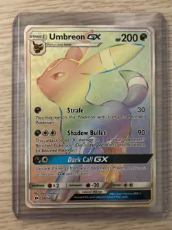 Pokemon TCG Umbreon GX 154/149 Sun Moon Base Set 2017 Secret Rainbow - Image 1