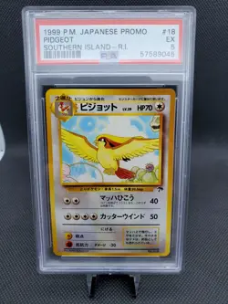 1999 Pokemon Pocket Monsters Japanese Promo Southern Island 18 Pidgeot PSA 5 EX - Image 1