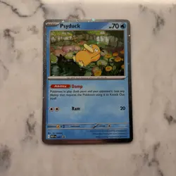 1 SWIRL Pokemon Psyduck Mega Evolutions Holo Black Star Promo 007 NM - Image 1