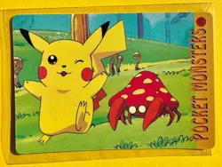 PROF. OAK EEVEE BULBASAUR Pokemon Pocket Monsters Vending Prism Sticker Holo LP - Image 2