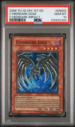 2006 YU-GI-OH! CDIP-CYBERDARK IMPACT 1ST ED #EN002 CYBERDARK EDGE PSA 10 - Image 1