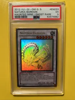 YuGiOh NATURIA BARKION #GLD5-EN033??PSA 5 EX??LIMITED EDITION-2012 GHOST RARE - Image 3