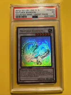 YuGiOh NATURIA BARKION #GLD5-EN033??PSA 5 EX??LIMITED EDITION-2012 GHOST RARE - Image 4