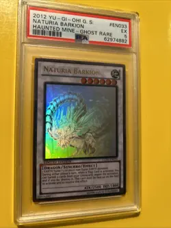 YuGiOh NATURIA BARKION #GLD5-EN033??PSA 5 EX??LIMITED EDITION-2012 GHOST RARE - Image 5