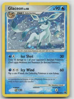 GLACEON 20/100 - COSMOS HOLO - MAJESTIC DAWN SET 2008 POKEMON CARD 020/100 - Image 1