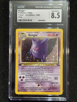CGC 8.5 Gengar 1999 Fossil 1st Edition 5/62 Holo Pokemon Card Vintage Iconic - Image 1