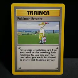 Pokemon Breeder 076/102 Base Set Trainer Card - MODERATELY PLAYED CONDITION! - Image 1