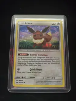 Eevee 101/149 LP/NM Reverse Holo Sun and Moon Base Set & Foil SM Pokemon Card - Image 1