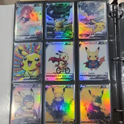 Lot of 9 Custom holofanart Pikachu V Pokemon Trading Card sleeved & top loaded - Image 3