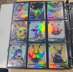 Lot of 9 Custom holofanart Pikachu V Pokemon Trading Card sleeved & top loaded - Image 5