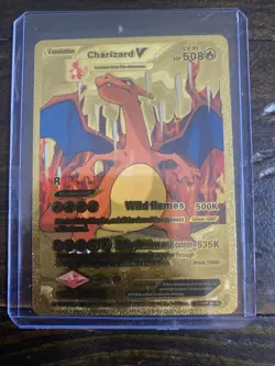 Lot Of 4 Pokemon Charizard Gold Premium Collector Pokemon Display Cards - Image 3