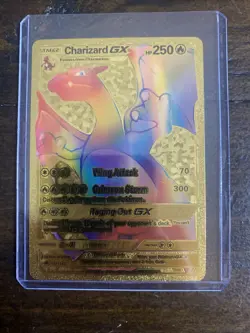 Lot Of 4 Pokemon Charizard Gold Premium Collector Pokemon Display Cards - Image 4
