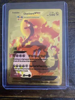 Lot Of 4 Pokemon Charizard Gold Premium Collector Pokemon Display Cards - Image 5