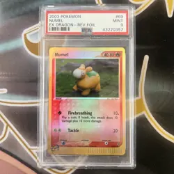 PSA 9 MINT Numel 69/97 Reverse Holo EX Dragon 2003 Pokemon Card - Image 1