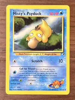 Pokemon TCG Cards Misty's Psyduck 54/132 Gym Heroes Uncommon NM-M - Image 1