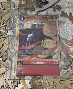 Digimon Card Game Huckmon Alternate Art Foil Championship Gold Promo P-066 - Image 1