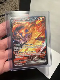 Team Rocket's Moltres Ex - 229/182 - Pokemon Destined Rivals Stamped Promo Card - Image 3