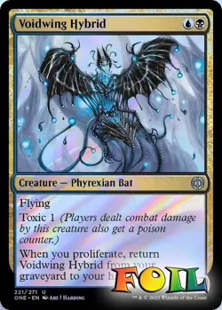 Voidwing Hybrid 221 MTG Phyrexia: All Will Be One Uncommon NP Foil - Image 1