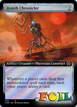 Zenith Chronicler (Extended Art) 399 MTG Phyrexia: All Will Be One Rare NP Foil - Image 1