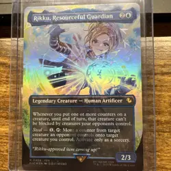 Rikku, Resourceful Guardian 468 Borderless Chocobo Track Foil MTG Final Fantasy - Image 1