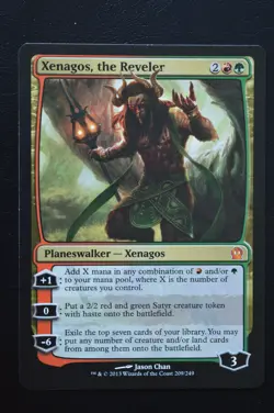 Magic The Gathering MTG XENAGOS, THE REVELER Theros NM Near Mint - Image 1
