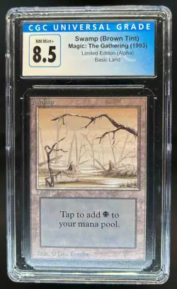 1993 Magic MTG Alpha Swamp #NNO CGC 8.5 - Image 1