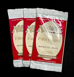 3x Fallen Empires SEALED Vintage 1994 MTG Magic the Gathering Booster Packs NEW 742818065054 - Image 1