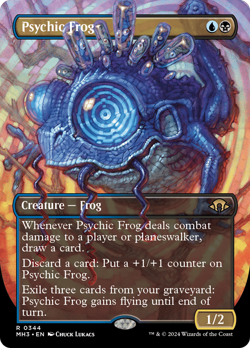 x1 Psychic Frog MH3 MTG 344 BORDERLESS RARE M/NM 1x - Image 1