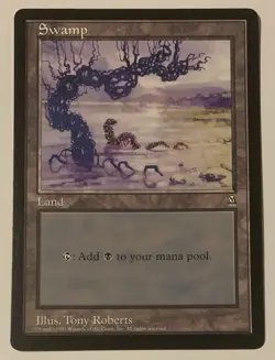 Magic The Gathering MTG SWAMP Promo 6x9 Oversize Jumbo Card! - Image 1