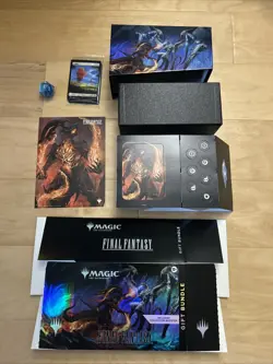 MTG Magic Final Fantasy Gift Bundle - EMPTY FOIL STORAGE BOX With Die - Image 1