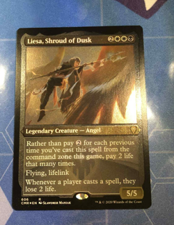 Liesa, Shroud of Dusk MTG Commander Legends Rare NM - Magic Card FOIL ETCHED - Image 1