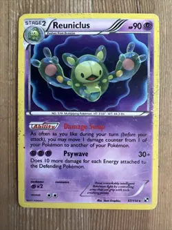 Pokemon TCG Reuniclus Black and White 57/114 Holo Holo Rare DMG - Image 1