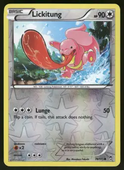 Lickitung Reverse Holo 78/111 XY - Furious Fists Pokemon - Image 1