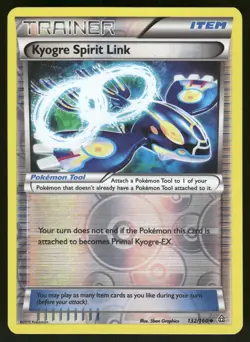 Kyogre Spirit Link Reverse Holo 132/160 XY - Primal Clash Pokemon - Image 1