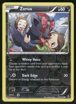 Zorua Reverse Holo 90/162 XY - BREAKthrough Pokemon - Image 1