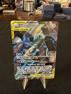 Pokemon TCG Unbroken Bonds 2019 Tag Team Lucario & Melmetal GX 203/214 SM - Image 1