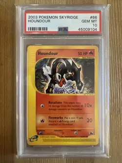 Houndour 66/144 Common Skyridge Pokemon Vintage E Series WOTC 2003 PSA 10 - Image 1
