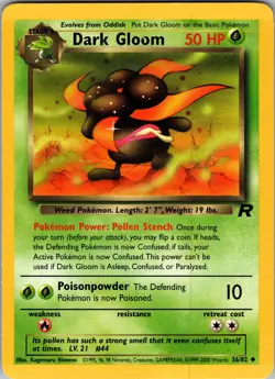 Dark Gloom Team Rocket Uncommon NM Pokemon 36/82 Unlimited - Image 1