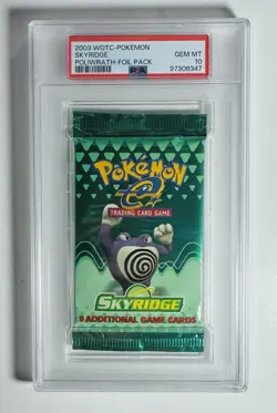 PSA10 Pokemon Skyridge Booster Pack | E-Series | WOTC | Poliwrath - Image 1