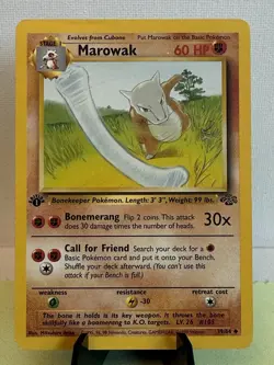 Pokemon TCG: 1999 Jungle 1st Edition Marowak 39/64 Uncommon LP - Image 1