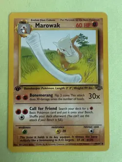Pokemon TCG: 1999 Jungle 1st Edition Marowak 39/64 Uncommon LP - Image 5