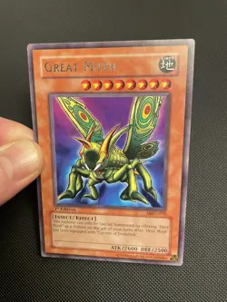 Yu-Gi-Oh! TCG Great Moth Metal Raiders MRD-070 1st Edition Rare NA English - Image 1