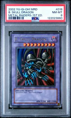 2002 YU-GI-OH! MRD-METAL RAIDERS 1ST ED #018 B. SKULL DRAGON PSA 8 - Image 1