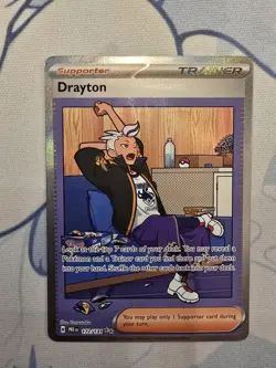 Drayton Prismatic Evolutions Sir Trainer NM Pokemon TCG Card - Image 1