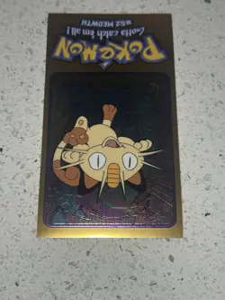 Pokemon Topps #52 MEOWTH Chrome 1999 Series 1 5of5 Card TV Animation Edition LP - Image 2