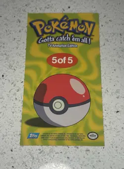 Pokemon Topps #52 MEOWTH Chrome 1999 Series 1 5of5 Card TV Animation Edition LP - Image 3