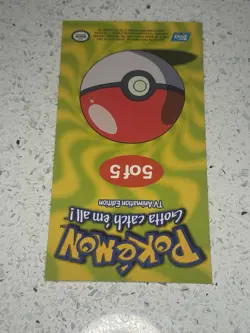 Pokemon Topps #52 MEOWTH Chrome 1999 Series 1 5of5 Card TV Animation Edition LP - Image 4